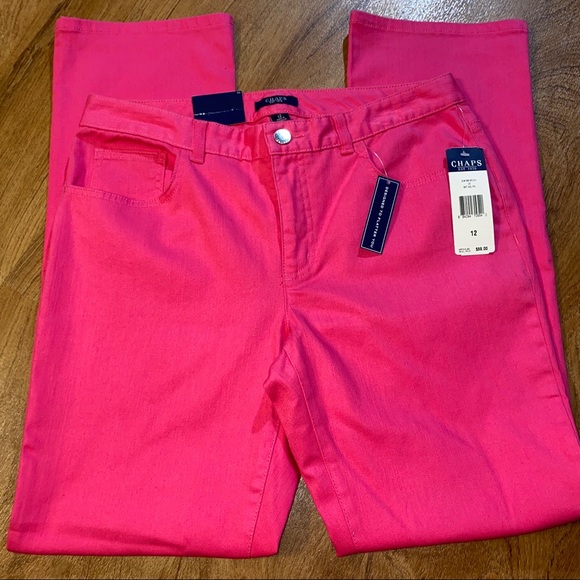 Chaps Jeans Nwt Pink Chaps Madden Straight Jeans Size 2 Poshmark